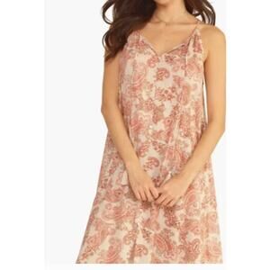 NWT Lush Coral Paisley dress SZ S